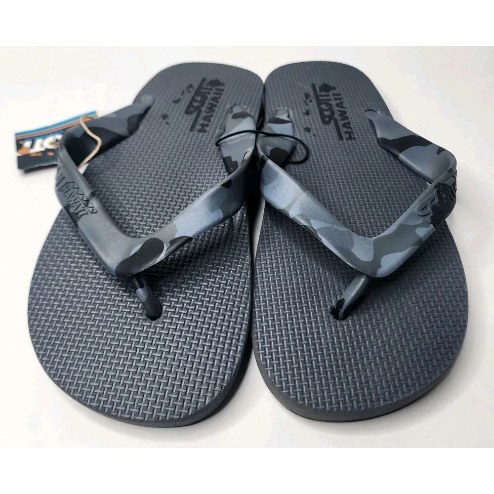 Scott Hawaii - Men's 4230 Ho'onalu Flip Flops/Sandals - Black Camo - Sz 8 - NWT